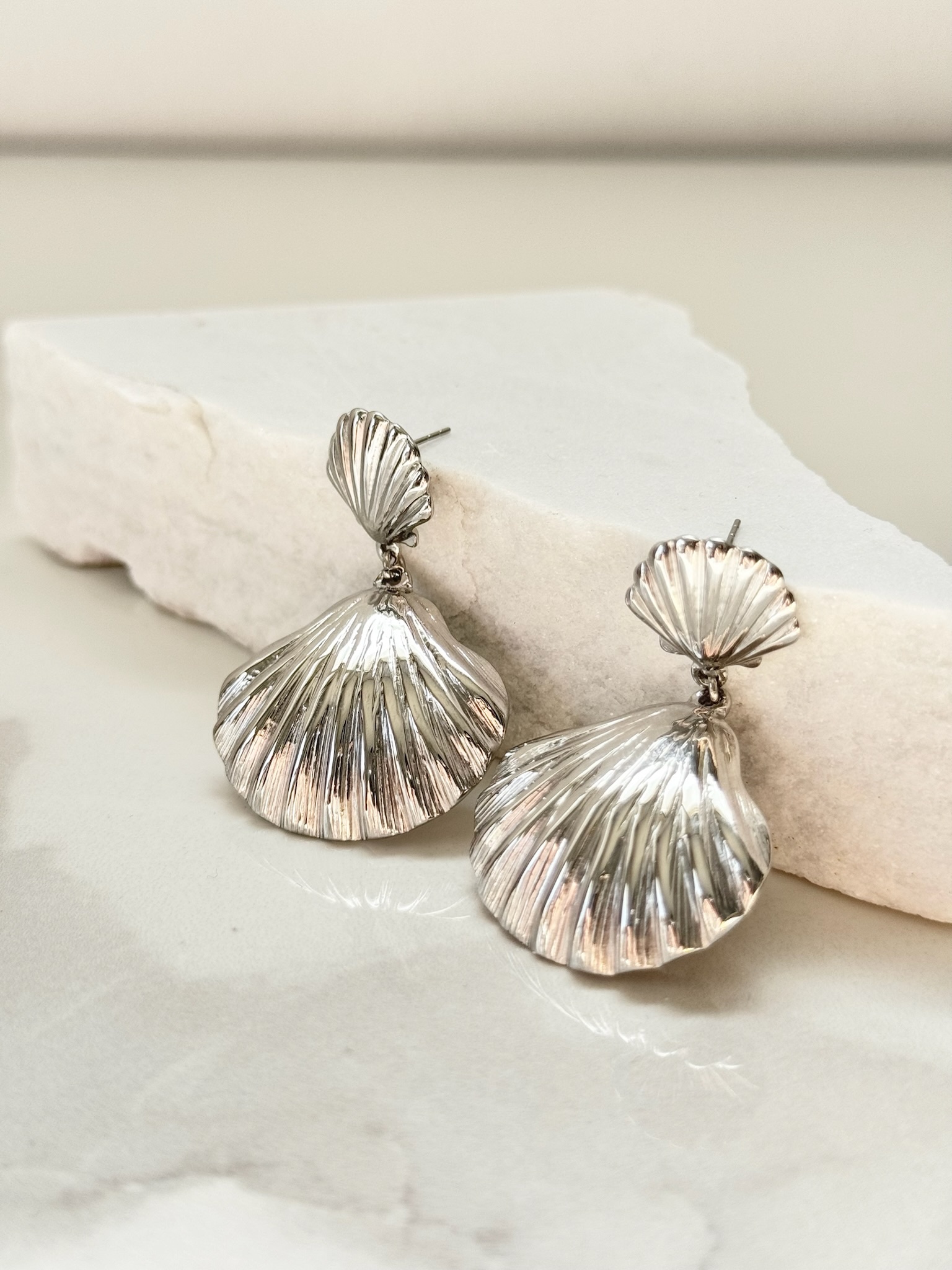 “Double Shell Earrings” - Image 3