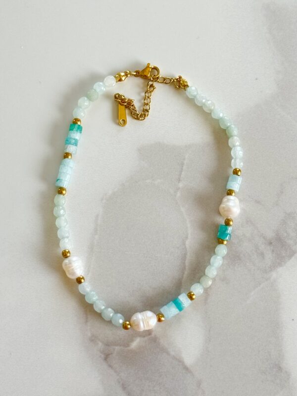 “Caribbean Blue Anklet” - Image 2