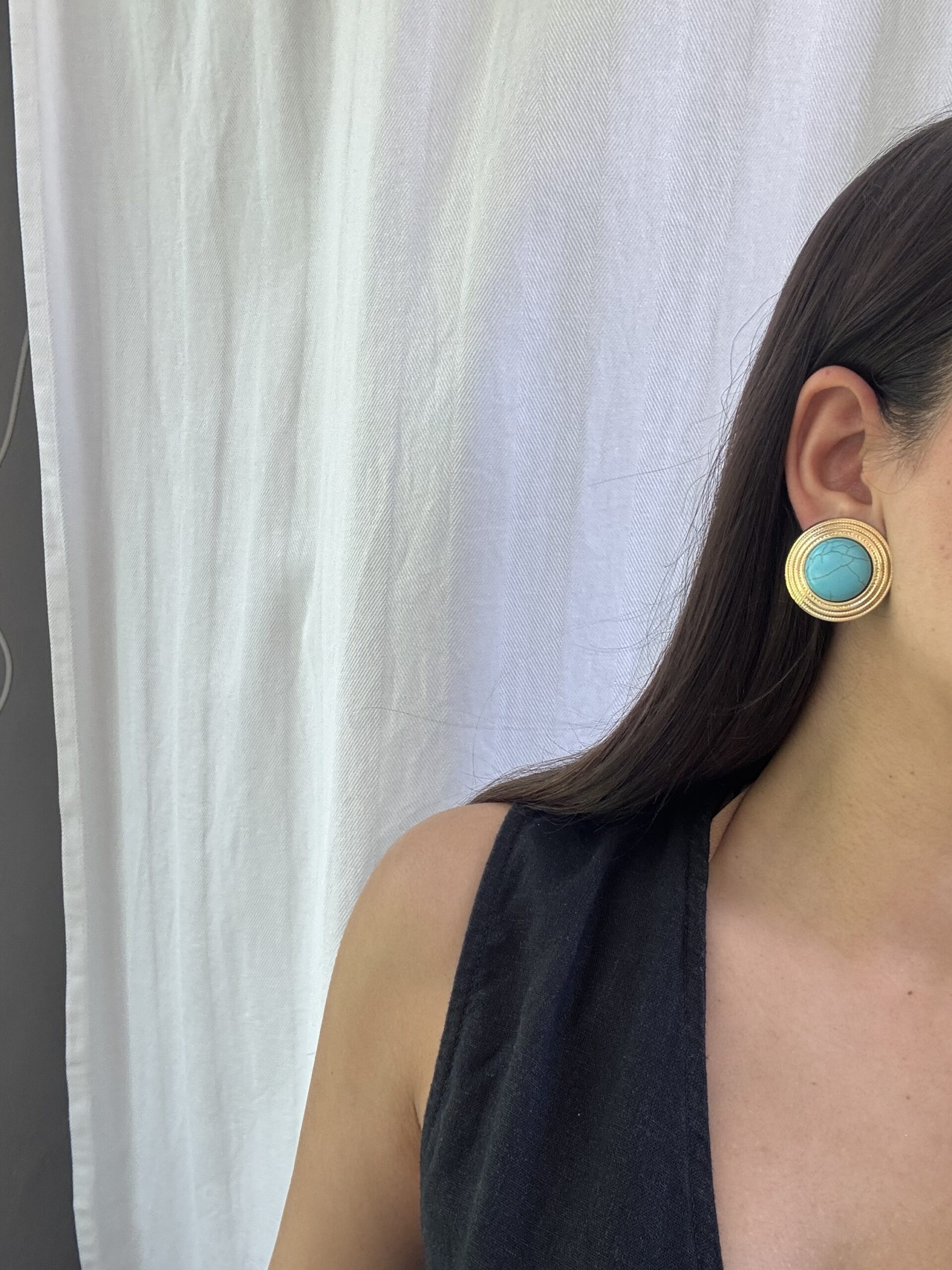 “Turquoise Sun Clip-on” - Image 2